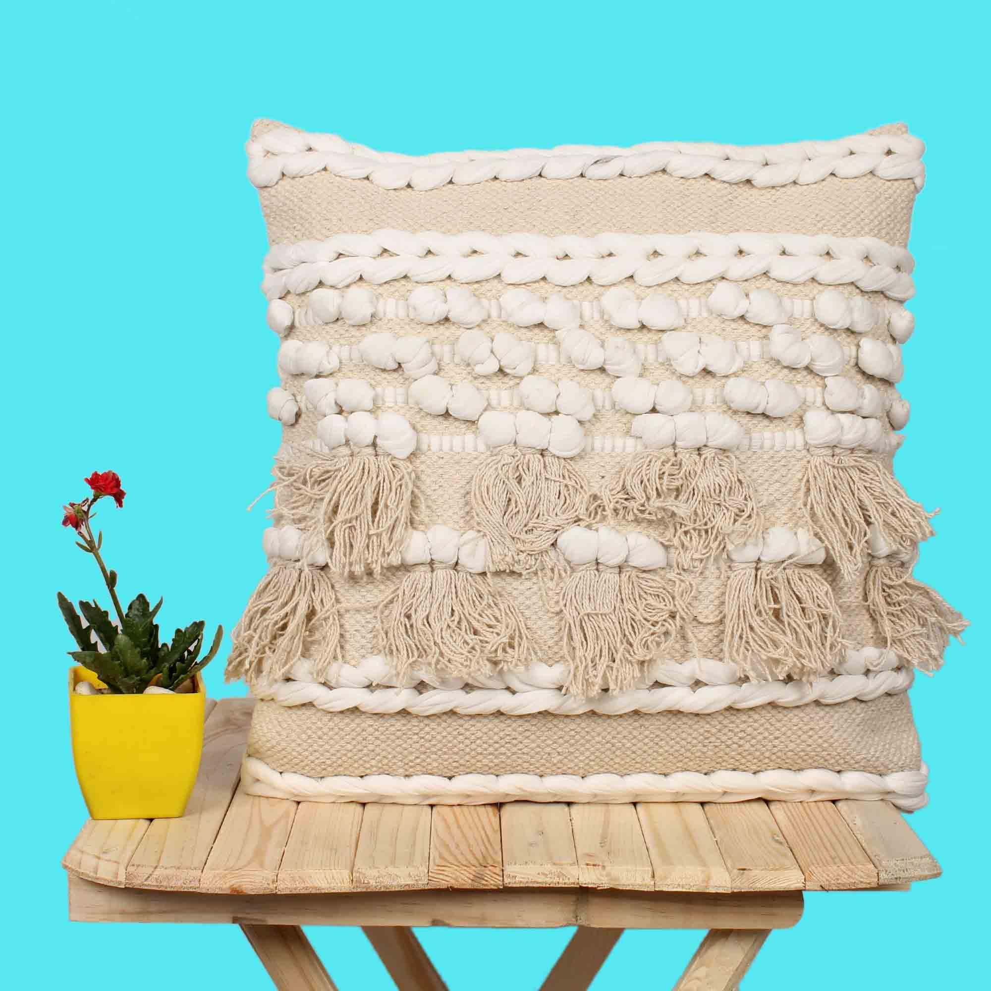 Hand-made 100 % Cotton woven Cushion Covers