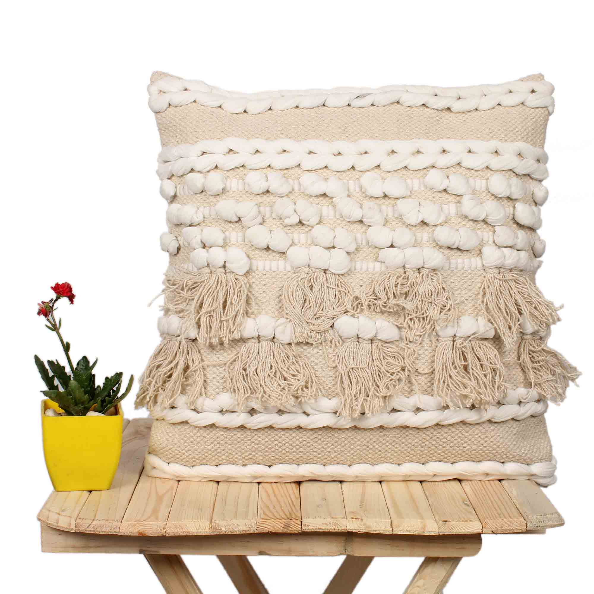 Hand-made 100 % Cotton woven Cushion Covers