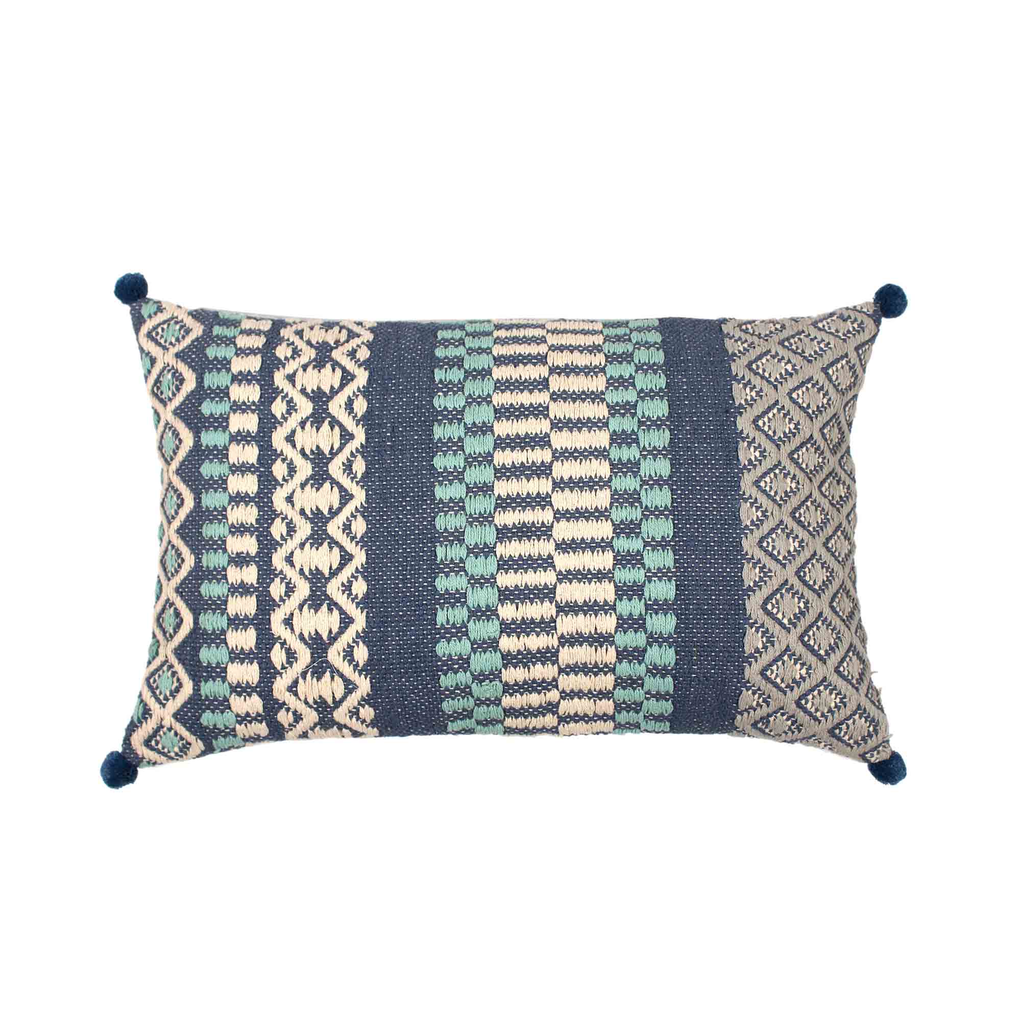 Hand-made Cotton Blue Pillow Cover