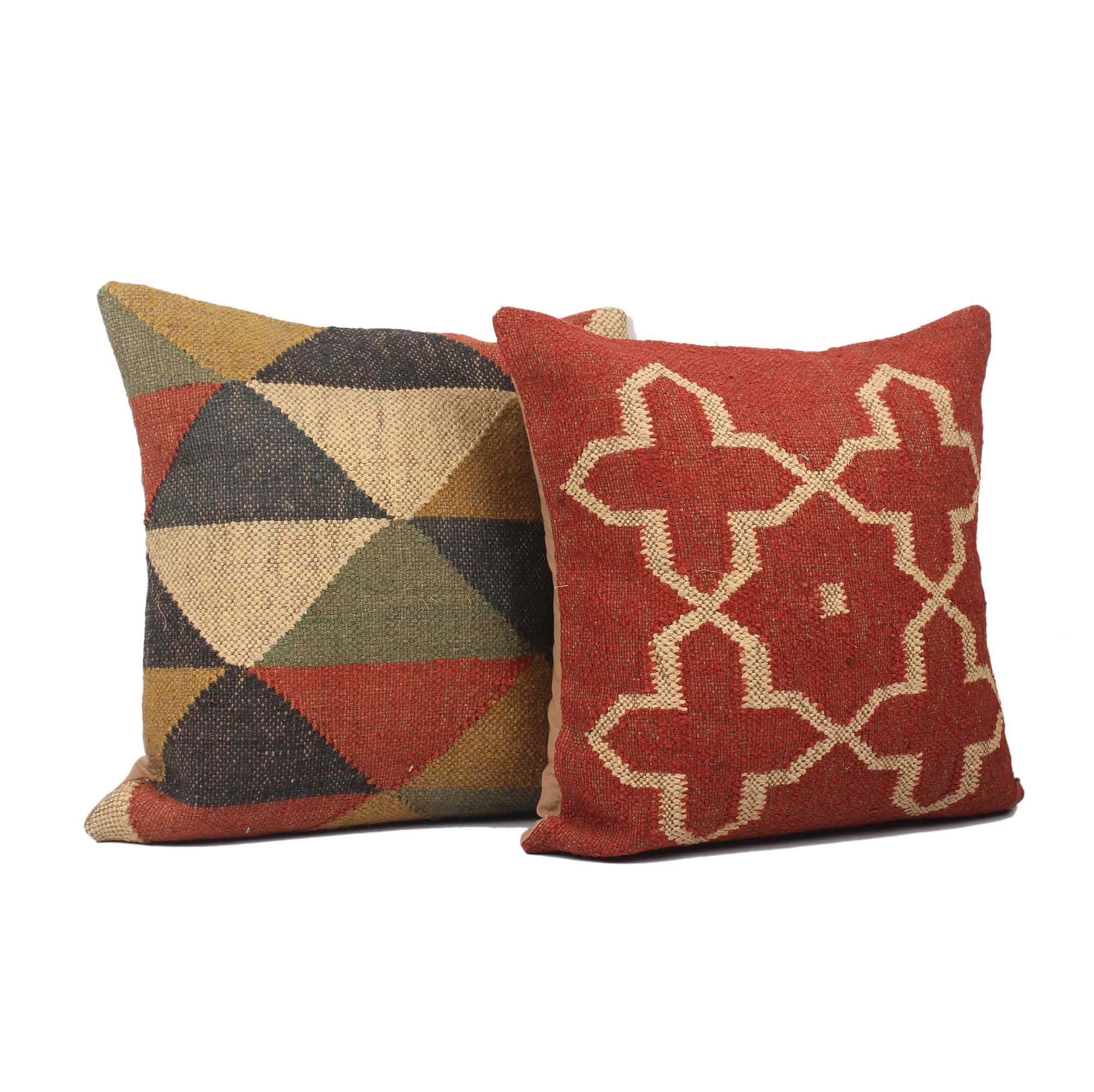 Designer Hand-made Jute Cushion Cover(set of 4)