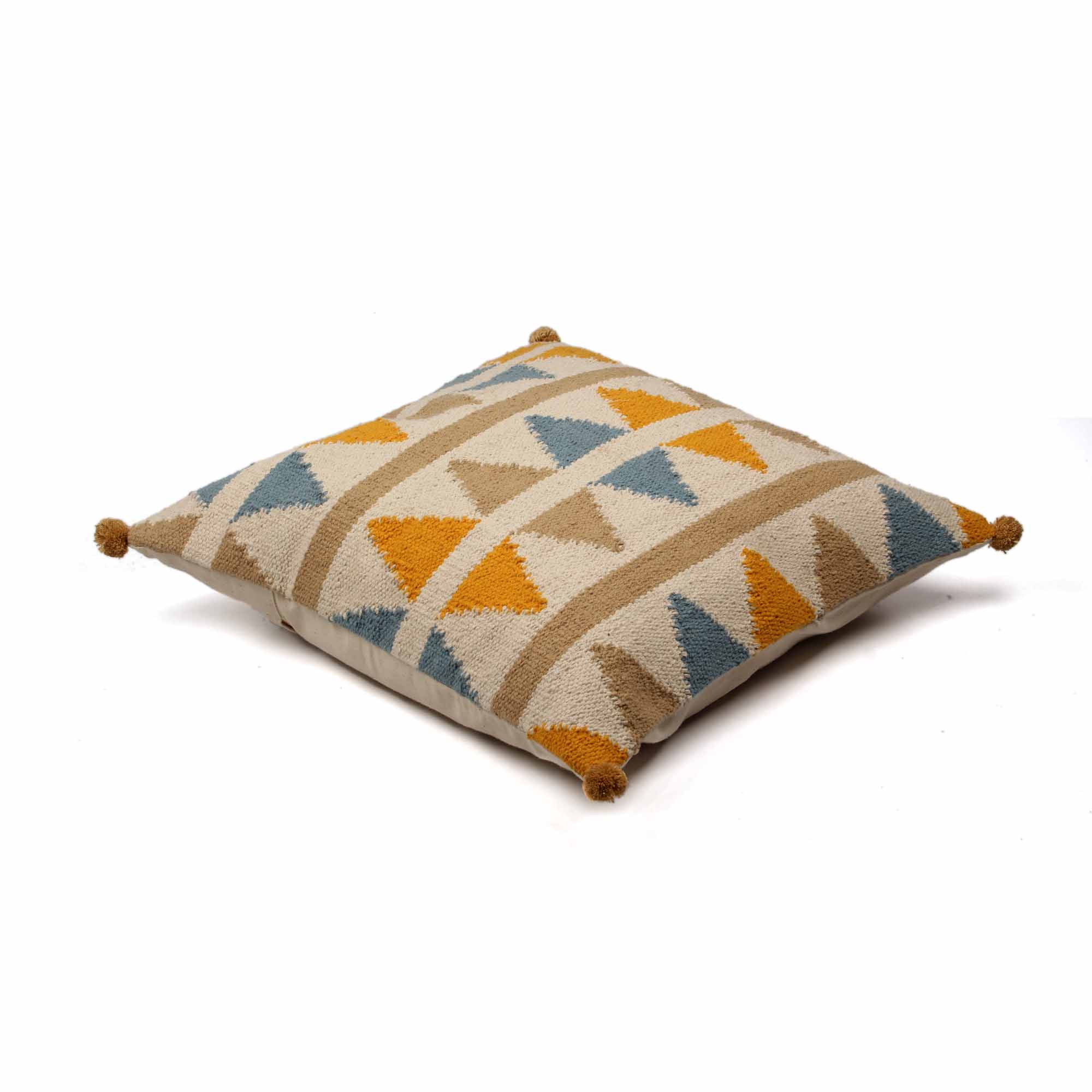 Hand-made Cotton Multicolor Cushion Cover