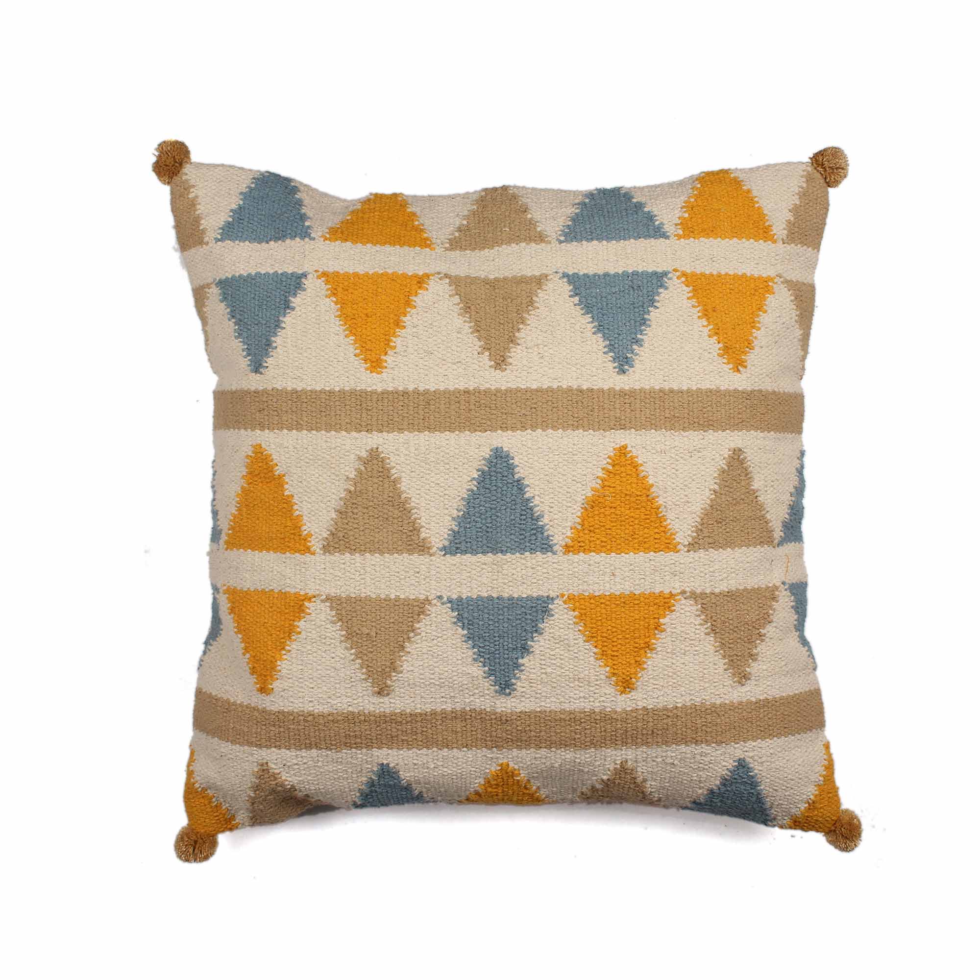 Hand-made Cotton Multicolor Cushion Cover