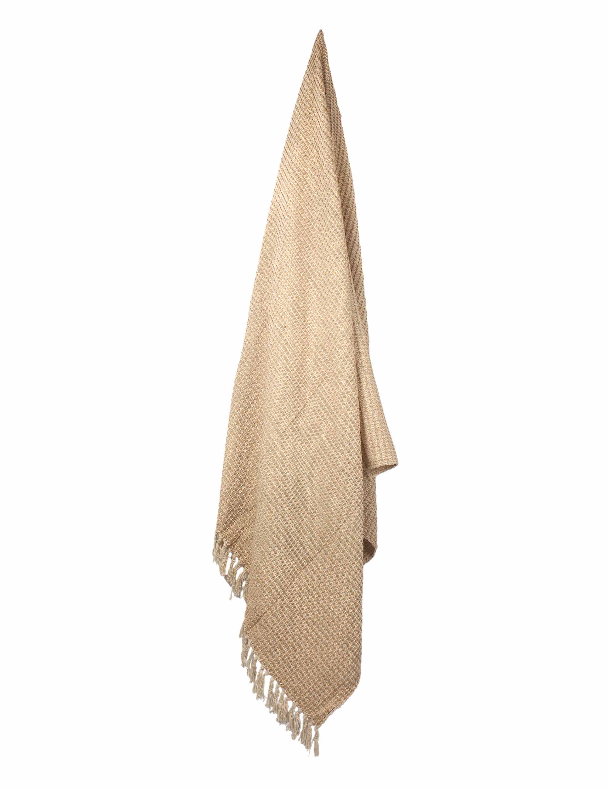 Beige Cotton Throw