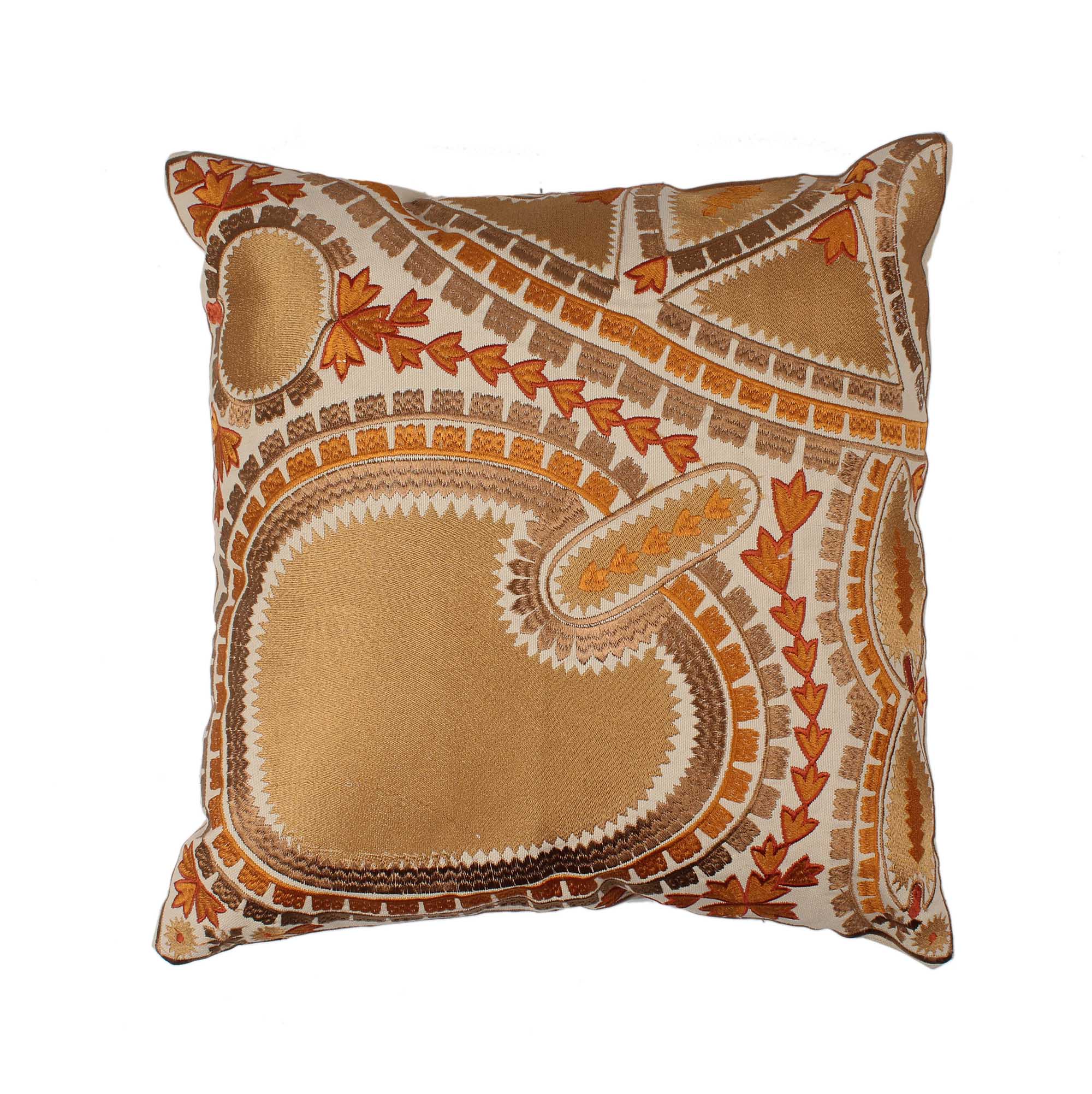 Embroidered Cotton Multicolor Cushion Cover