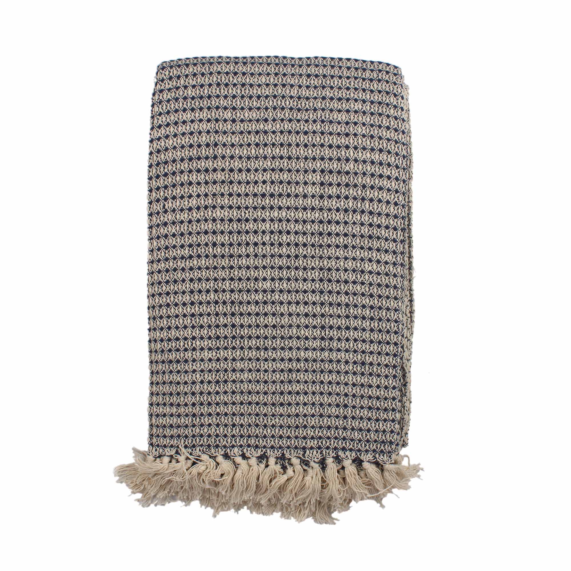 Blue Cotton Throw