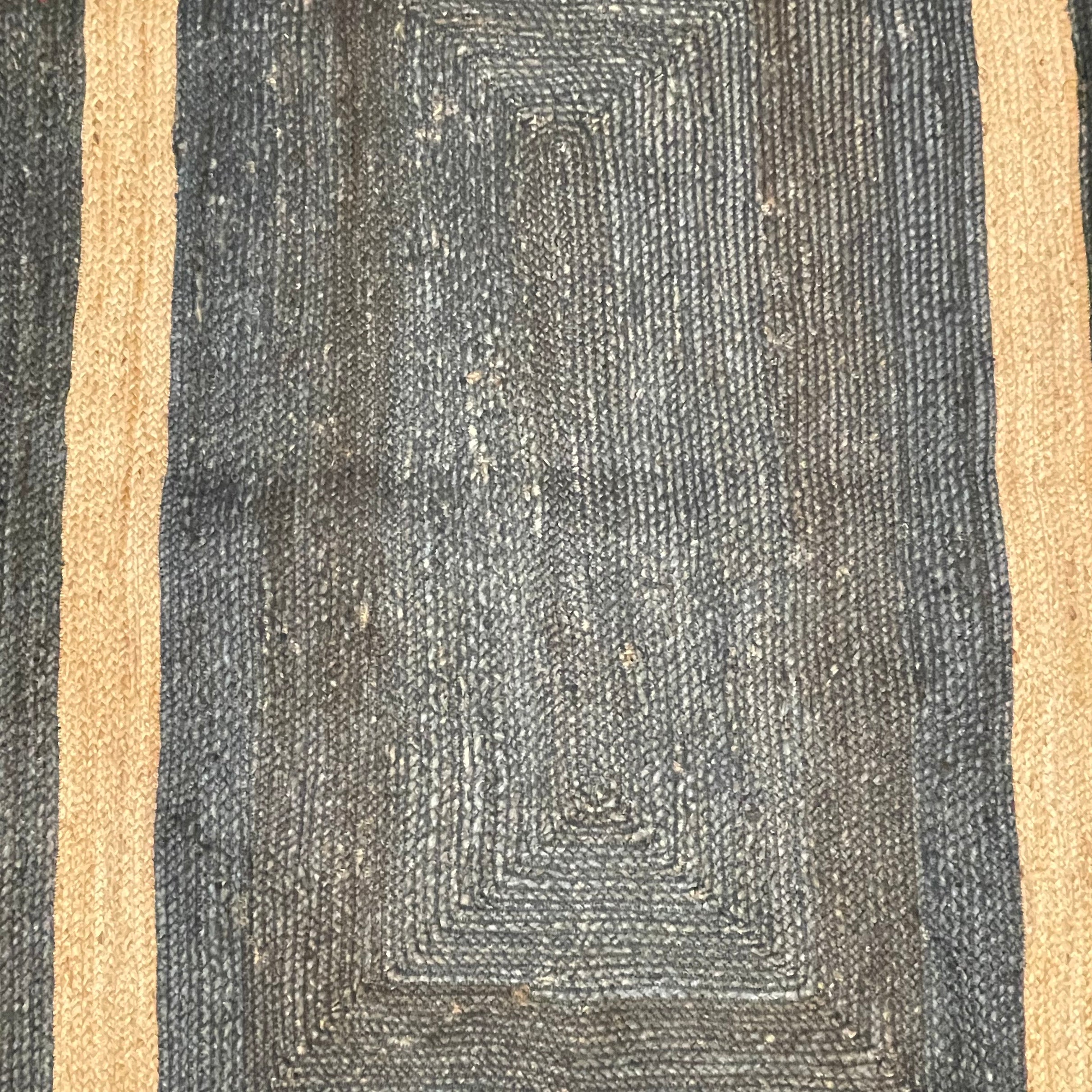 Hand-weaved Designer Jute Rug with a set of 2 cushion covers