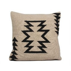 Beige Base Hand-made  Set of Two Cotton Cushion Covers