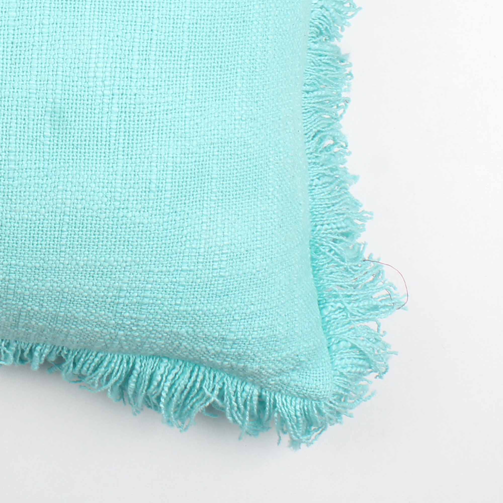 Turquoise Hand-made Pure Cotton Cushion Cover