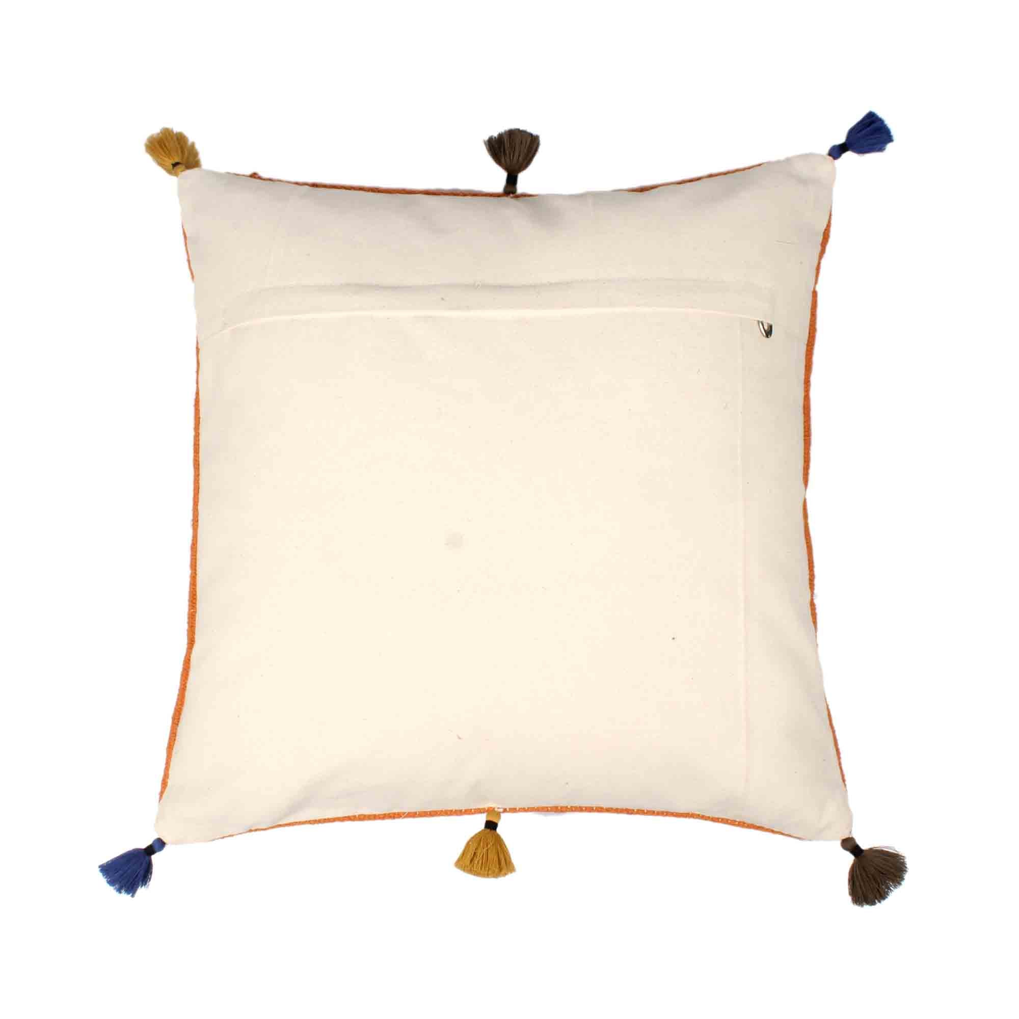 Hand-made Cotton Multicolor Cushion Cover