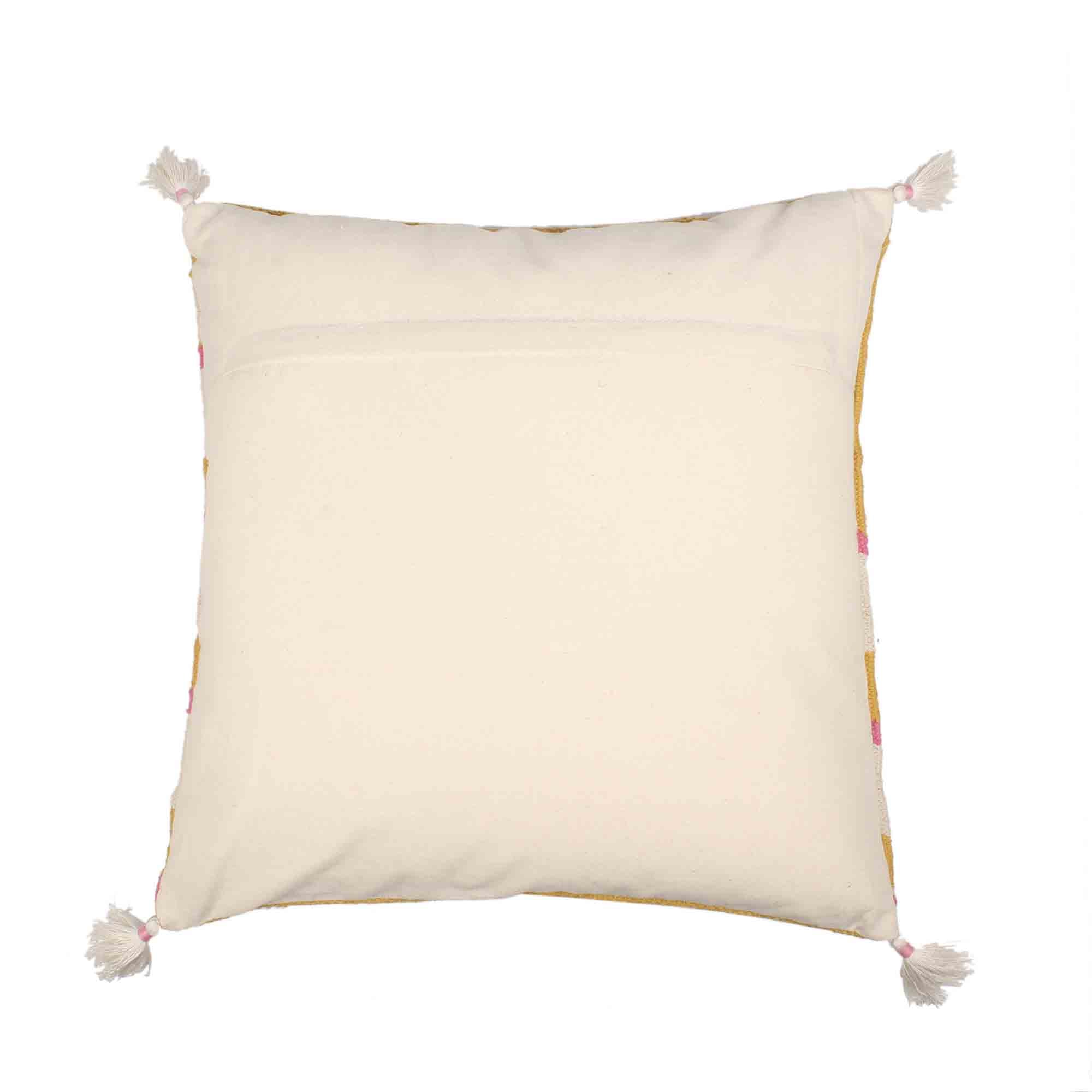 Pink & Yellow 100% Cotton Cushion Covers.