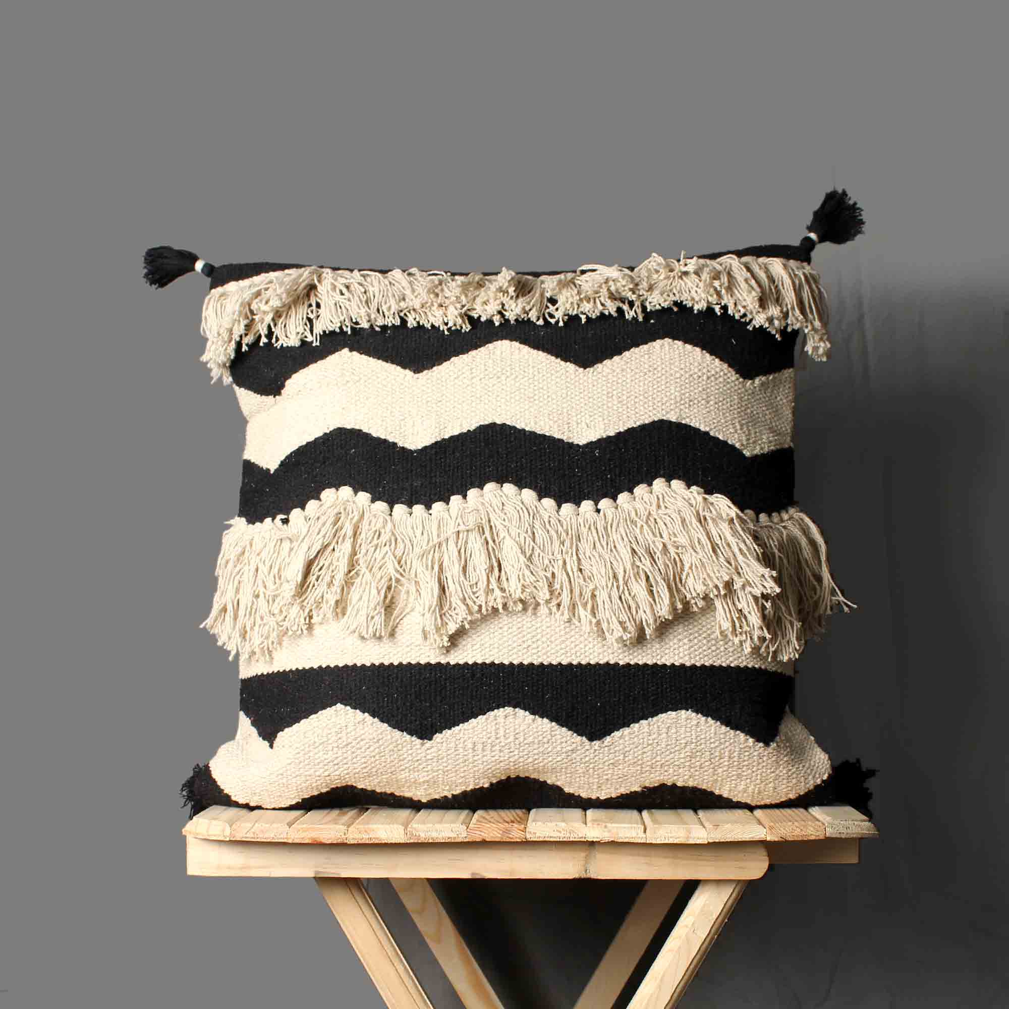 Hand-Weaved Cotton Cushion Cover