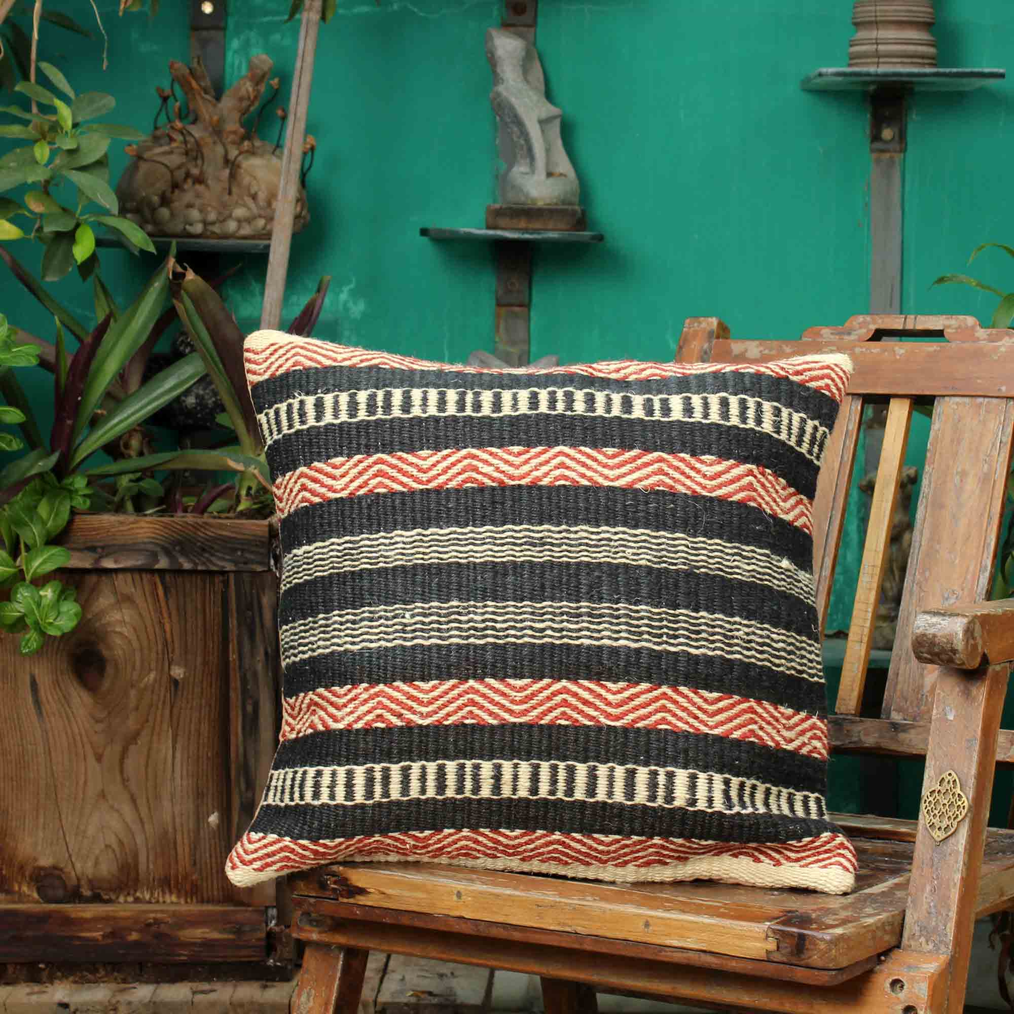 Multicolour 100% Jute Cushion Covers.