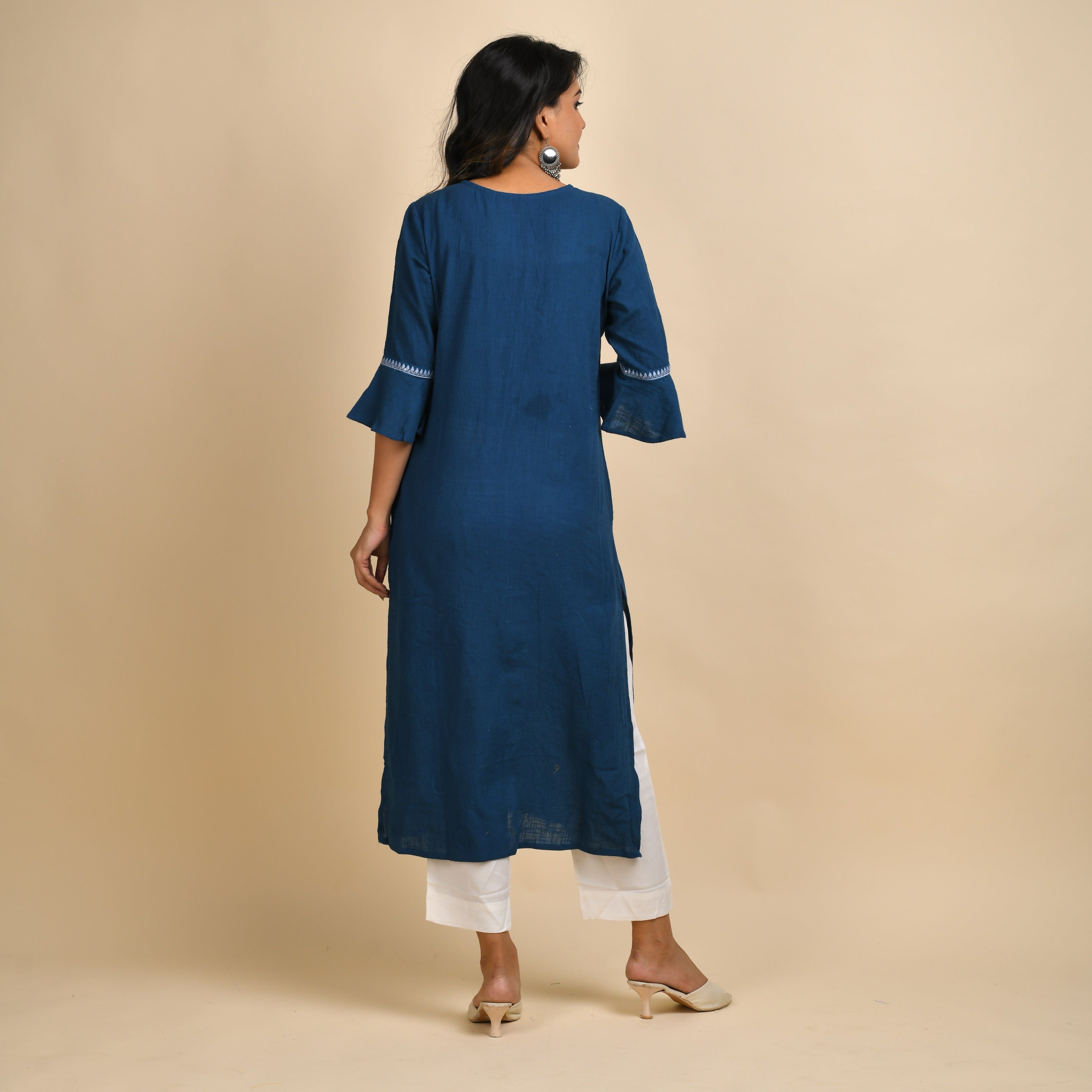 RANGDEEP WOMEN BLUE EMBROIDERY KURTA