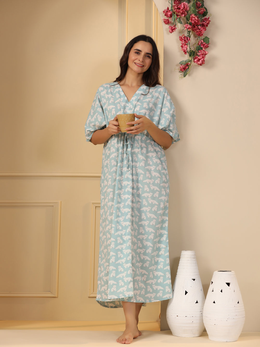 Panda Women Pure Cotton Night Dress