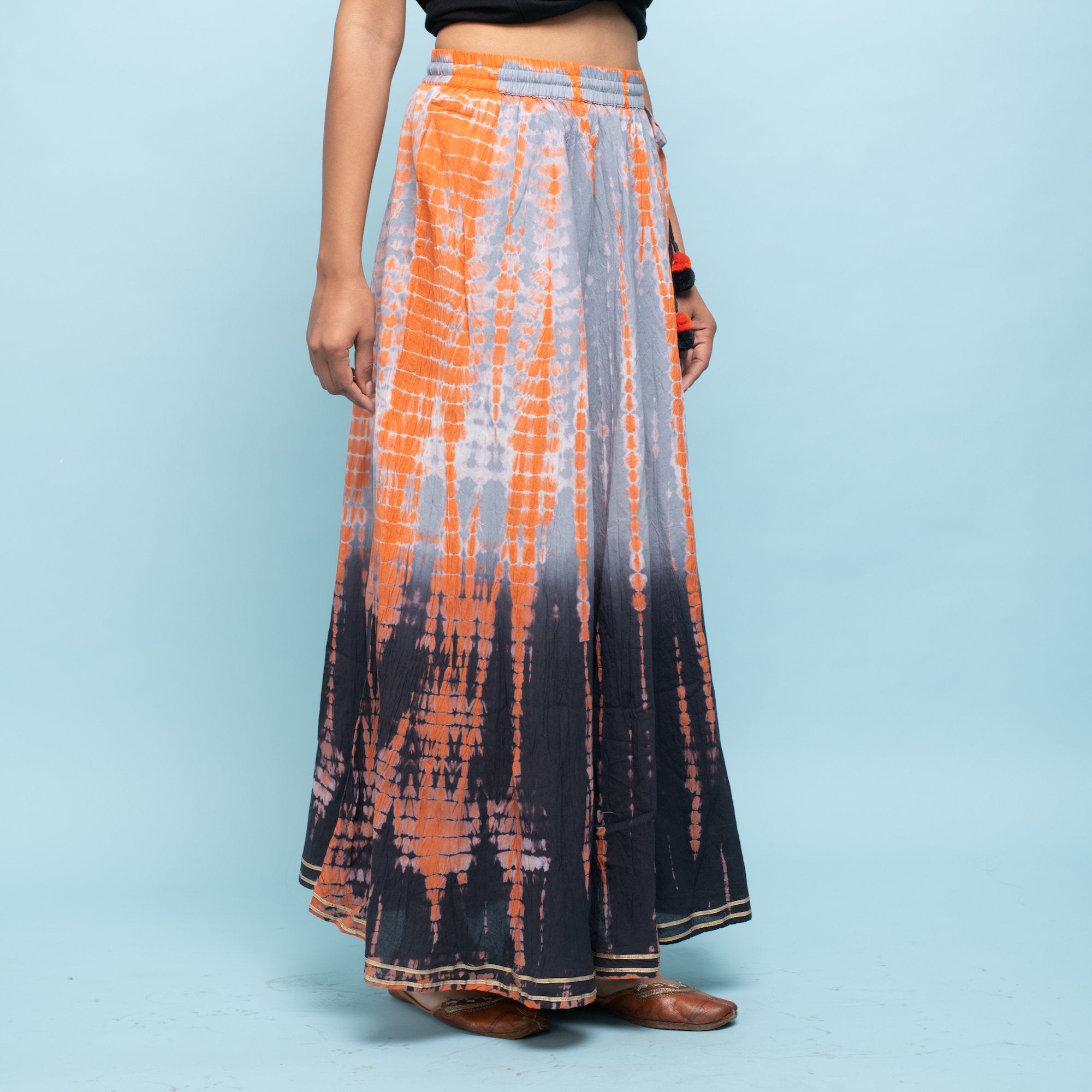 Rang Deep Women Orange Black Grey Skirt