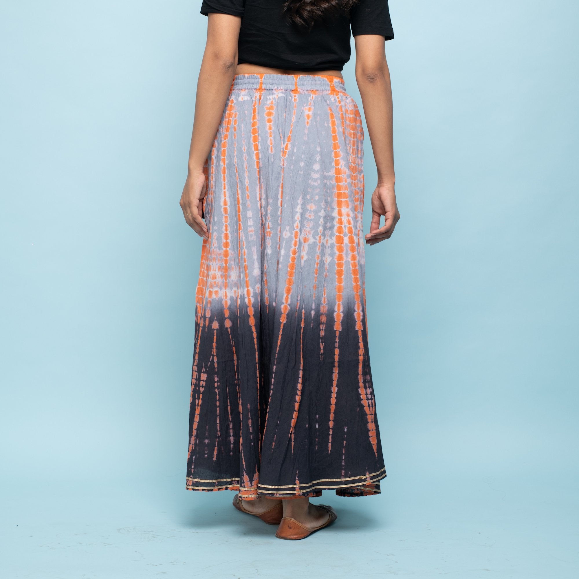 Rang Deep Women Orange Black Grey Skirt