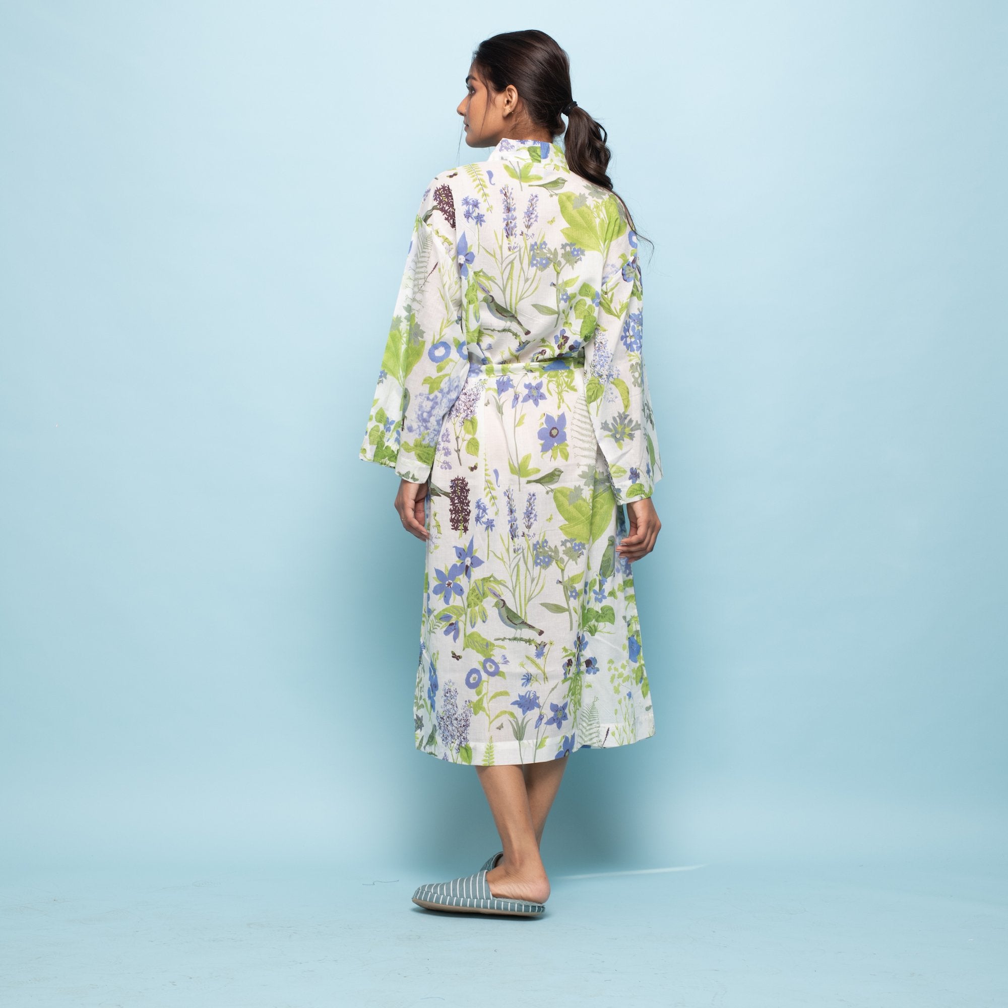 Set of 2 Comfy Cotton Hand printed kimono robe