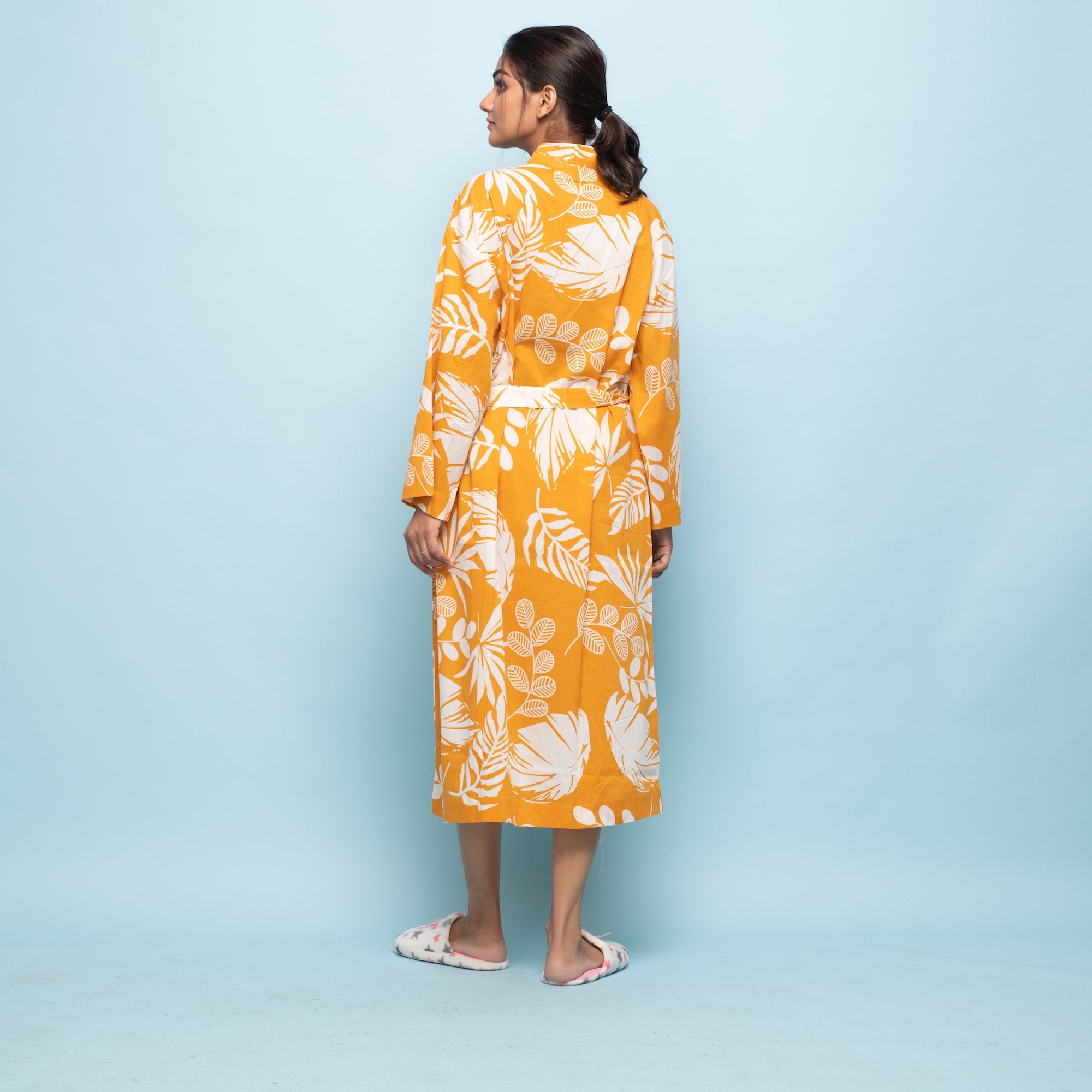 Set of 2 Comfy Cotton Hand printed kimono robe