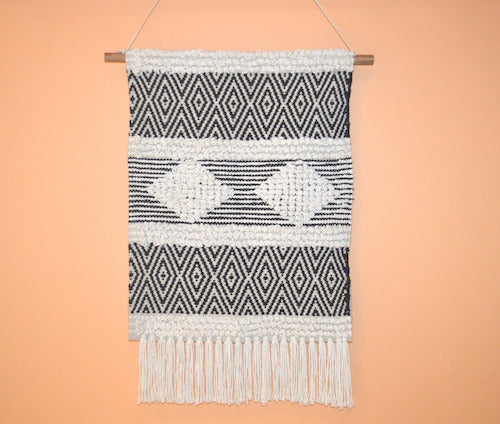 Hand-weaved Black & White Wall Hanging