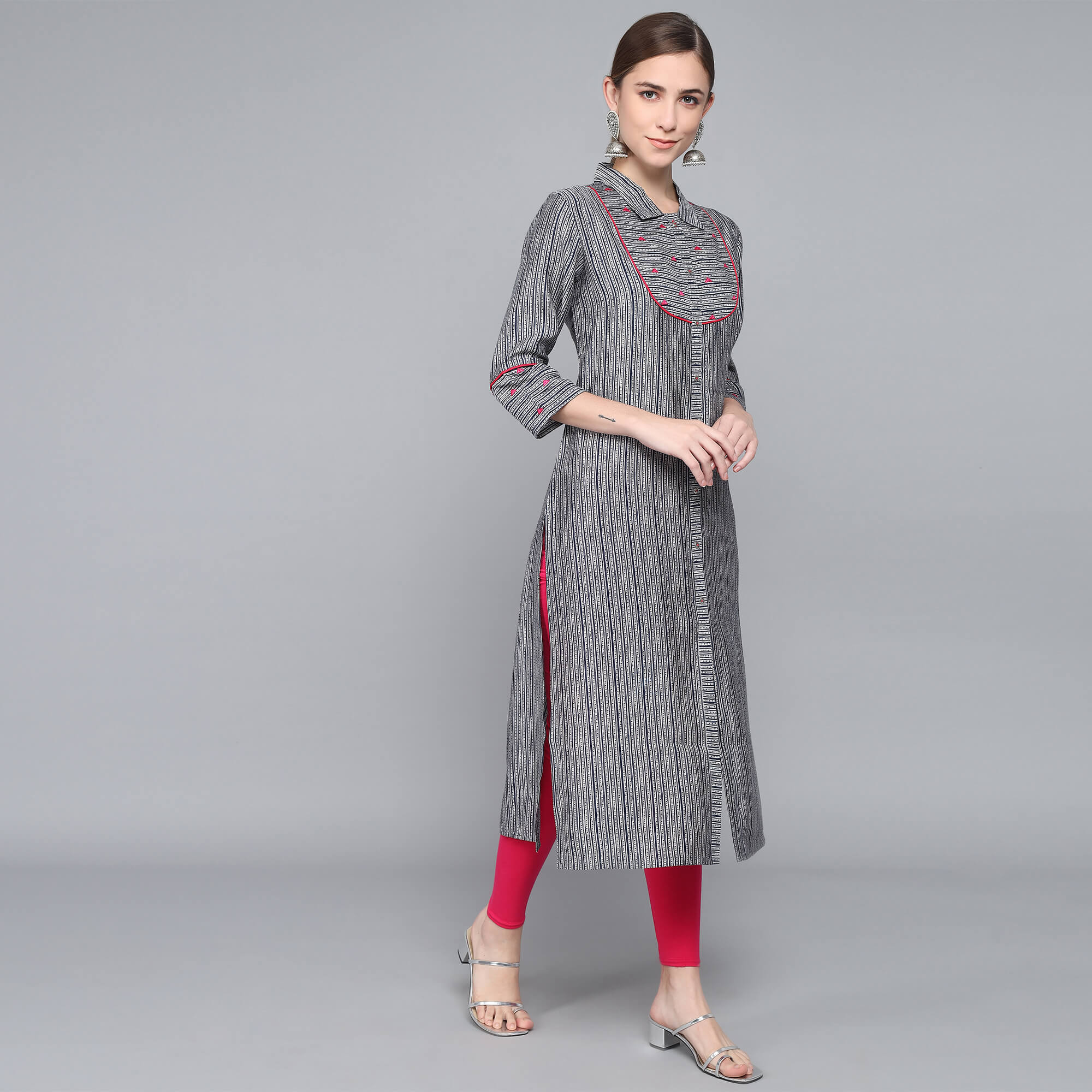 BLUE MUSLIN WOMEN'S KURTA muslin kurta Rangdeep-Fashions 