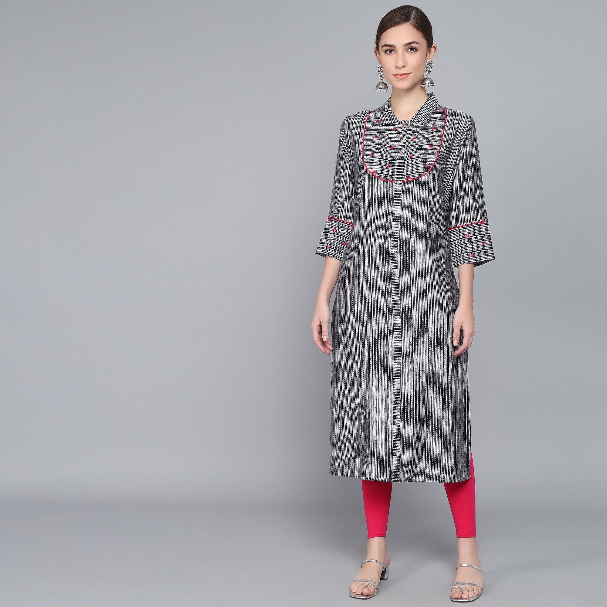 BLUE MUSLIN WOMEN'S KURTA muslin kurta Rangdeep-Fashions 