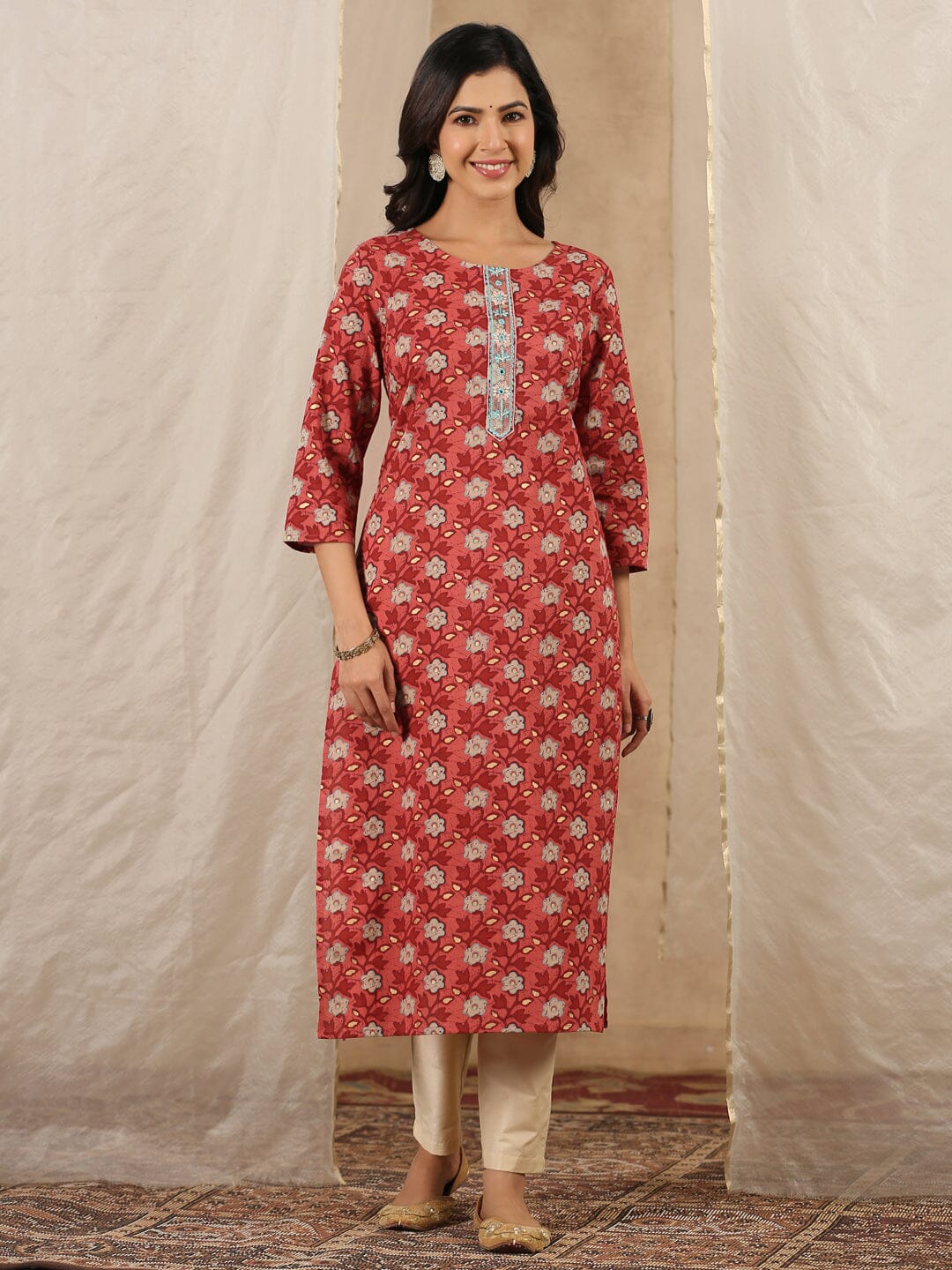 Women Pure Cotton Kurta Kurti Rangdeep-Fashions 